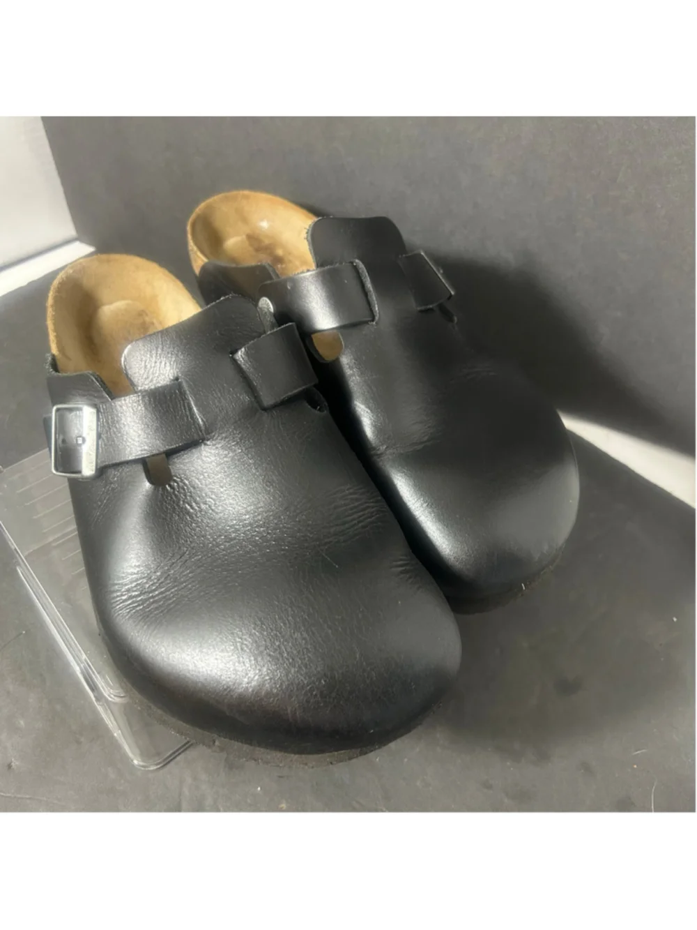 Men's Birkenstock Boston Oiled Leather Clogs Slip On Grunge Black EU 44 US 11